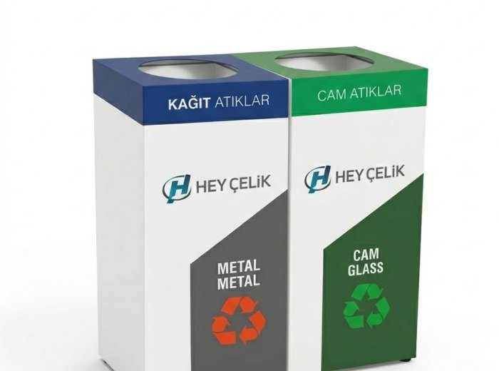 2'li Metal Geri Dönüşüm Kutusu | H E Y Ç E L İ K 