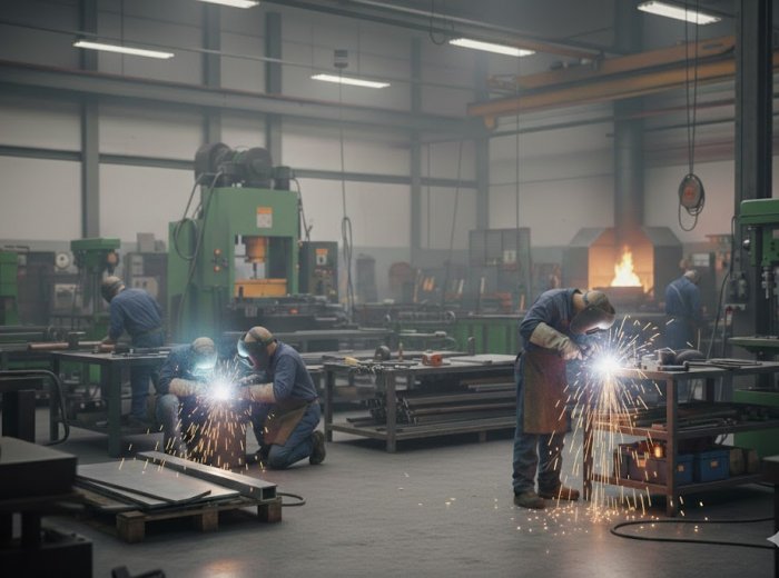  Çelik atölyelerinin o eşsiz atmosferi.