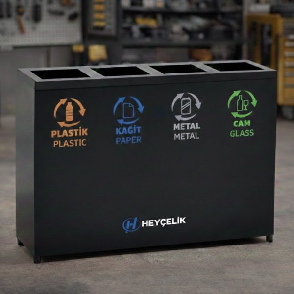 4'lü Sıfır Atık Geri Dönüşüm Ünitesi | Hey Çelik Üretici Firma  (GD-504) 