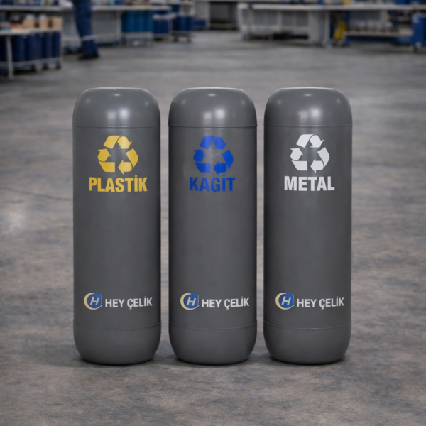 3'Lü Sfır Atık Kutusu | Hey Çelik Üretici Firma (SAK-703)