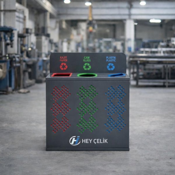 3'li Sıfır Atık Geri Dönüşüm Ünitesi  | Hey Çelik Üretici Firma (GD- 1014)